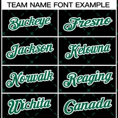 Black Kelly Green-White Rhombus Authentic Baseball Jersey 3