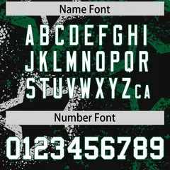 Black Kelly Green-White Star Graffiti Pattern Football Jersey 4