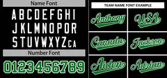 Black Kelly Green-White Stripe Raglan Baseball Jersey 3
