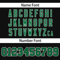 Black Kelly Green-White Stripe Raglan Baseball Jersey 4