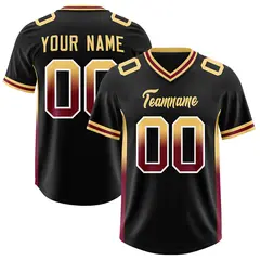 Black Khaki Cardinal Gradient Sides Football Jersey 1