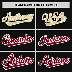 Black Khaki-Crimson Gradient Side Baseball Jersey 3