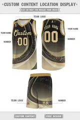 Black Khaki Galaxy Graffiti Basketball Jersey 2