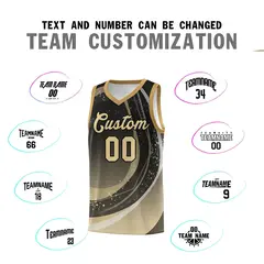 Black Khaki Galaxy Graffiti Basketball Jersey 3