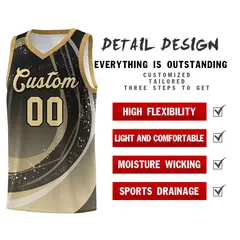 Black Khaki Galaxy Graffiti Basketball Jersey 4