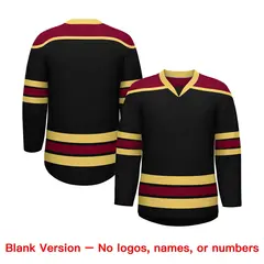 Black Khaki Ice Cream Helmet Pattern Hockey Jersey 7