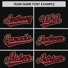 Black Khaki Phonetic Rhythm Authentic Baseball Jersey 3