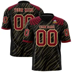 Black Khaki Tiger Stripe Graffiti Authentic Football Jersey 1