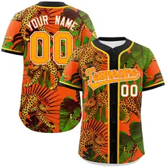 Black Leopard Graffiti Authentic Baseball Jersey