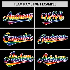 Black LGBT Rainbow Pride Month Letterman Baseball Jacket 5