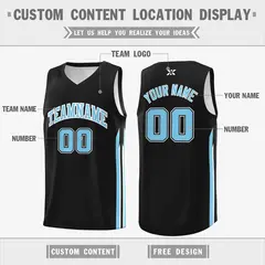 Black Light Blue Classic Tops Mesh Bull Basketball Jersey 2