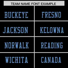 Black Light Blue Color Block Authentic Football Jersey 3