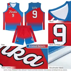 Black Light Blue Gradient Fashion Basketball Jersey 6