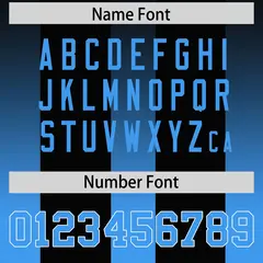 Black Light Blue Gradient Vertical Stripe Football Jersey 4