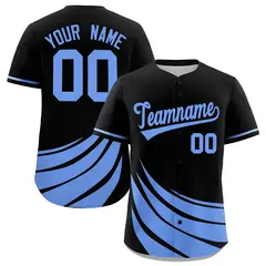 Black Light Blue Graffiti Wind Mark Pattern Baseball Jersey