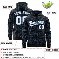 Black Light Blue Leopard Print Varsity Full-Zip Letterman Jacket Hoodie 4