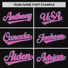 Black Light Blue-Pink Raglan Pullover Baseball Jersey 3