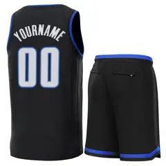 Black Light Blue-Royal Classic Sets Basketball Jersey 3