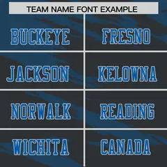 Black Light Blue Scratch Pattern Authentic Football Jersey 3