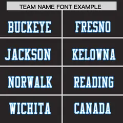 Black Light Blue Shoulder Cut Two-Tone Flag Football Jersey 3