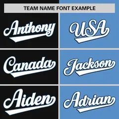 Black Light Blue Striped Two Tone Authentic Baseball Jersey 3