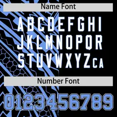 Black Light Blue Tribal Split Baseball Jersey 4