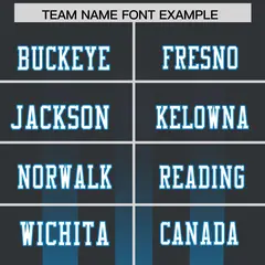 Black Light Blue Vertical Fine Stripe Gradient Football Jersey 3