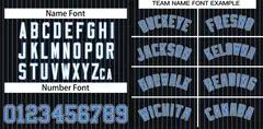 Black Light Blue-White Stripe Baseball Jersey 3