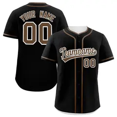 Black Light Brown Classic Authentic Baseball Jersey 1