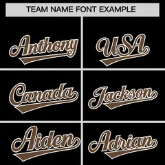 Black Light Brown Classic Authentic Baseball Jersey 3