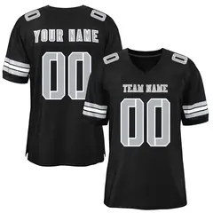 Black Light Gray Classic Mesh Authentic Football Jersey