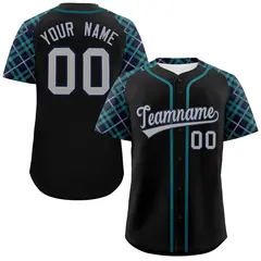 Black Light Gray Navy Raglan Baseball Jersey 1