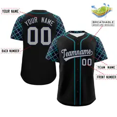 Black Light Gray Navy Raglan Baseball Jersey 2