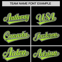 Black Light Green Color Block Dotted Side Baseball Jersey 3