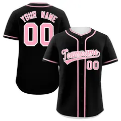 Black Light Pink Classic Authentic Baseball Jersey 1