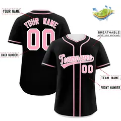 Black Light Pink Classic Authentic Baseball Jersey 2