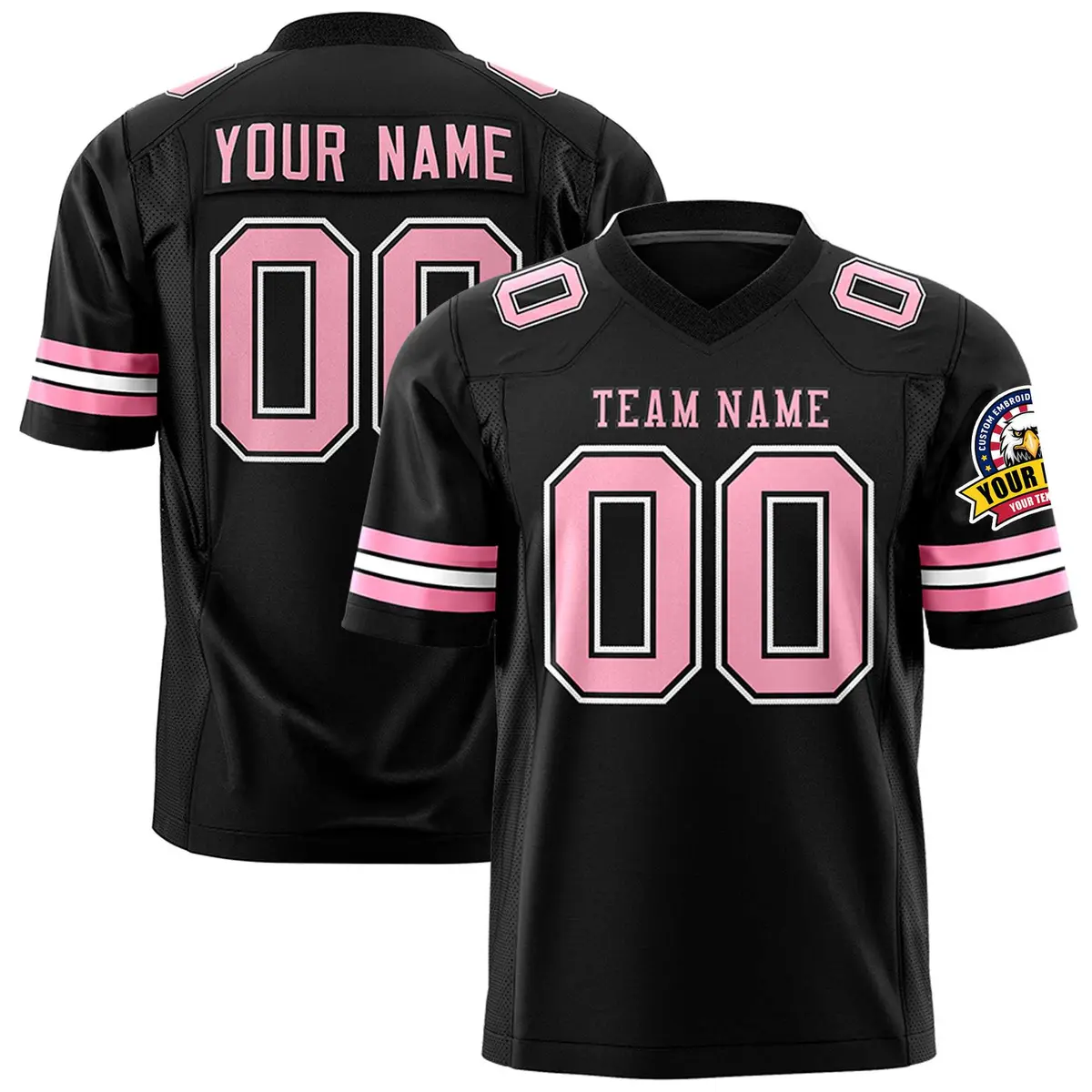 Black Light Pink Classic Authentic Football Jersey