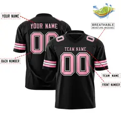 Black Light Pink Classic Authentic Football Jersey 2