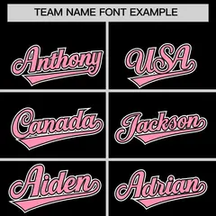 Black Light Pink Color Block Dotted Side Baseball Jersey 3