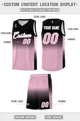 Black Light Pink Gradient Fashion Sets Basketball Jersey 5
