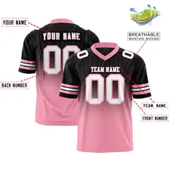 Black Light Pink Gradient Outdoor Flag Football Jersey 2