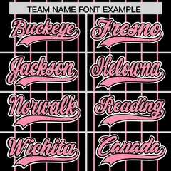 Black Light Pink Gradient Stripe Sleeves Baseball Jersey 3
