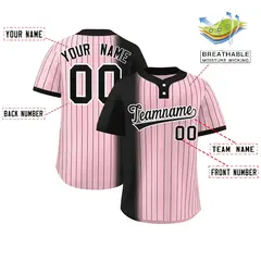 Black Light Pink Gradient Stripe Two-Button Softball Jersey 2