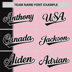 Black Light Pink Gradient Stripe Two-Button Softball Jersey 3