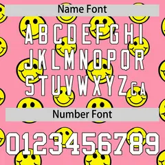 Black Light Pink Graffiti Gradient Smile Baseball Jersey 4