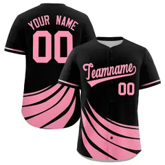 Black Light Pink Graffiti Wind Mark Baseball Jersey