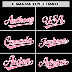 Black Light Pink Grid Blur Pattern Baseball Jersey 3