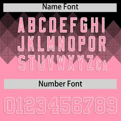 Black Light Pink Grid Blur Pattern Baseball Jersey 4