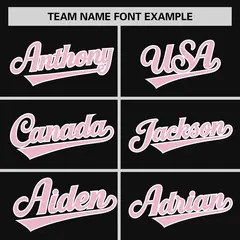 Black Light Pink Horizontal Stripe Pullover Baseball Jersey 3