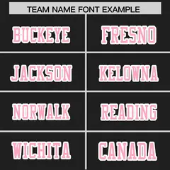 Black Light Pink Insert Color Football Jersey 3